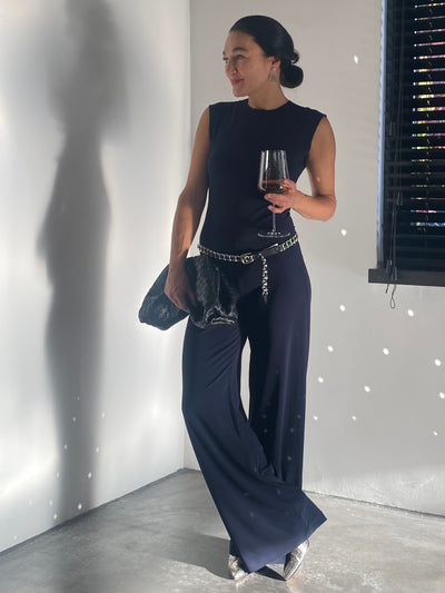 Norma Kamali Sleeveless Jumpsuit Midnight