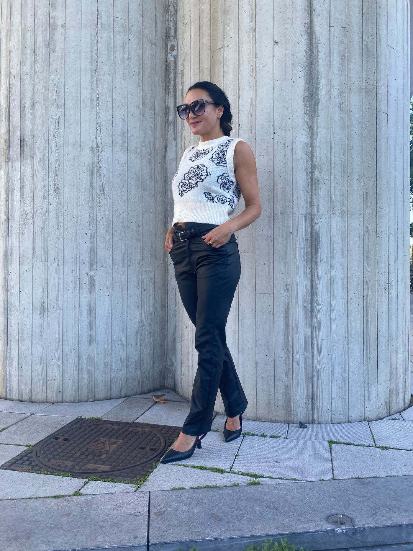 Bronx Nyl-A Slingback Zwart