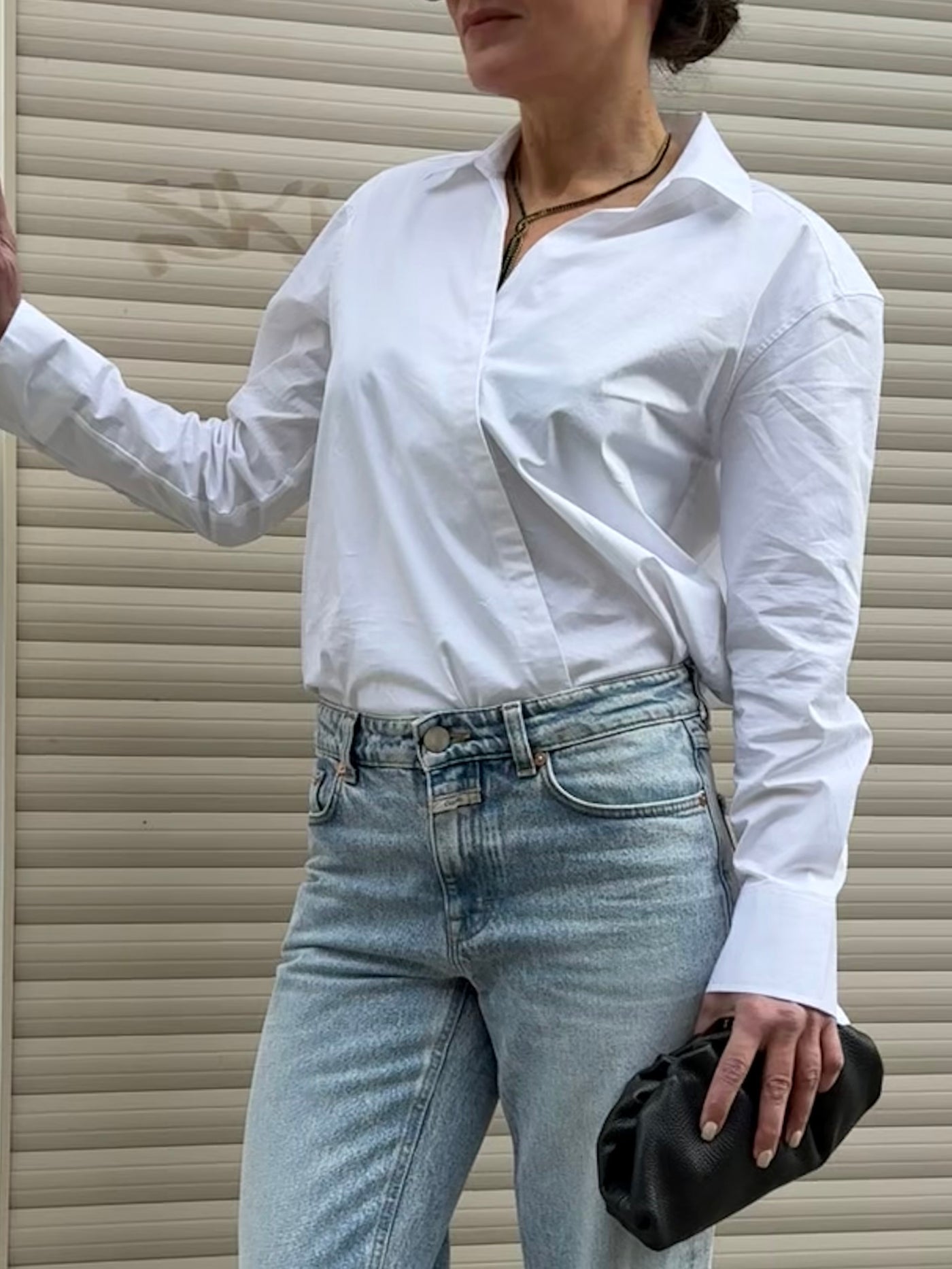 Closed Blouse C942246 Asymmetric shirt Wit C9424625E22