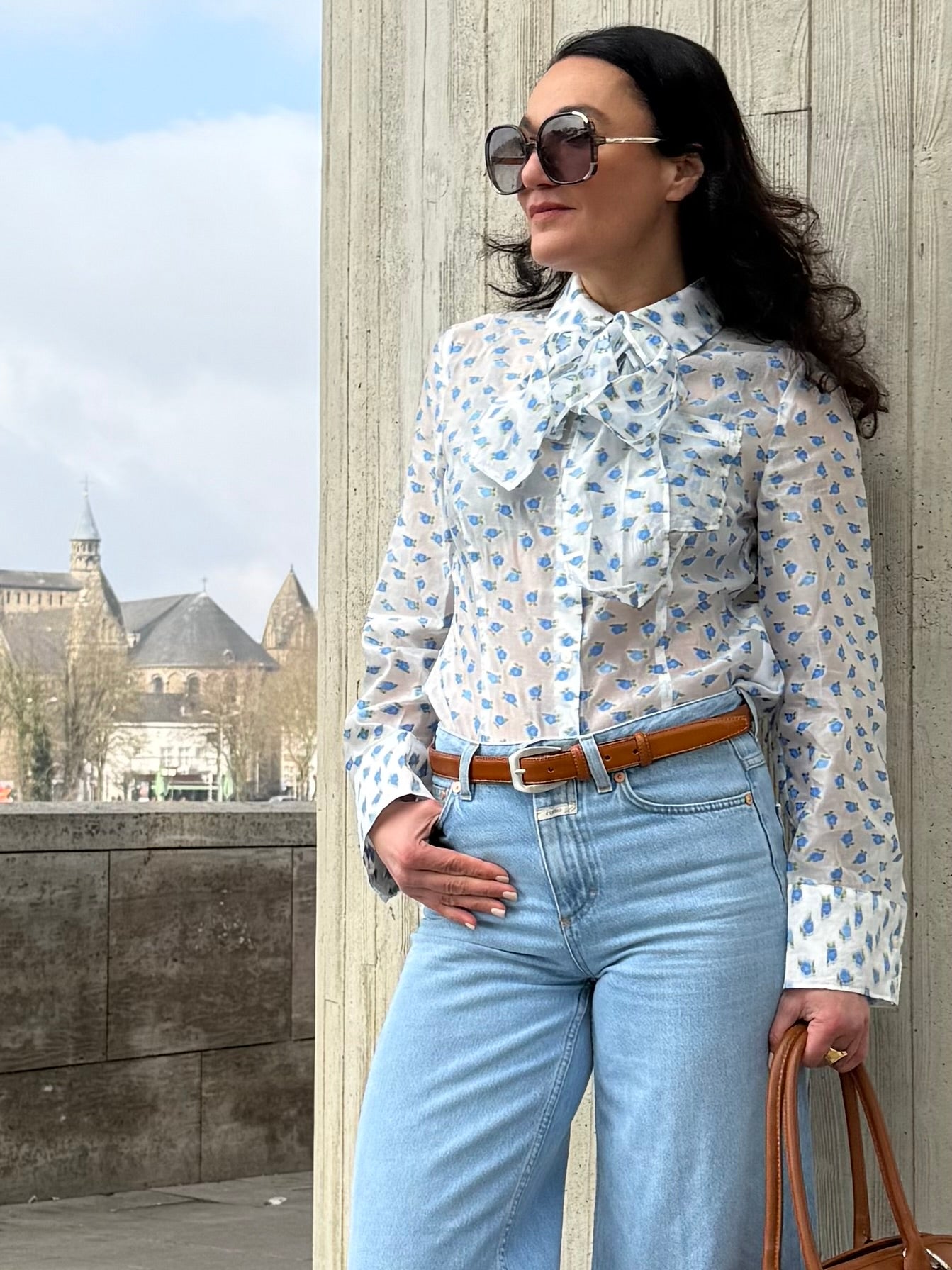 Baum Und Pferdgarten Miranda Blouse Sky Blue/wit