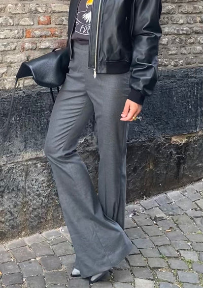 Gestuz Broek Paula Flared Grijs