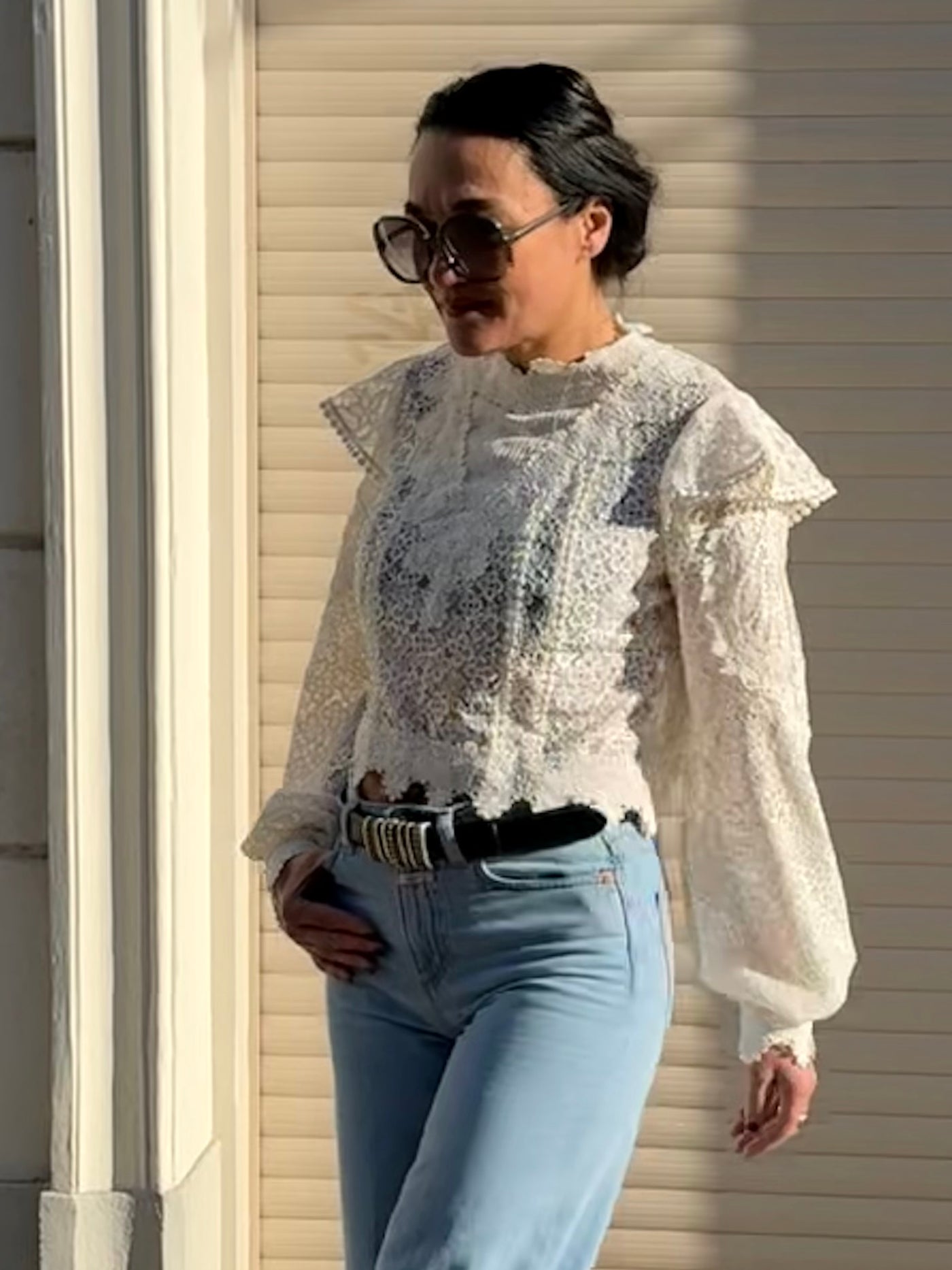 The Kooples Blouse Ecru Lace