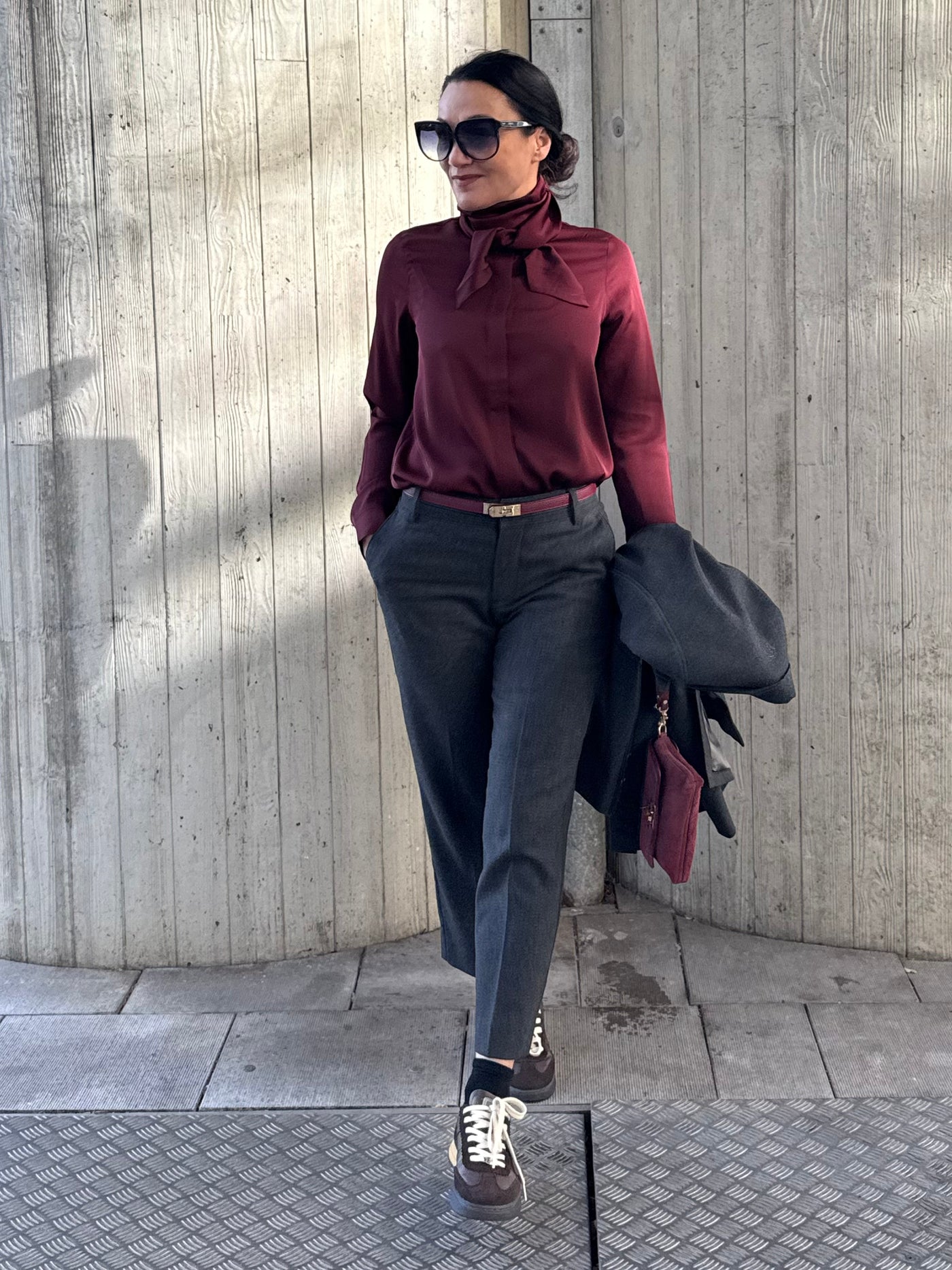 Ahlvar Gallery Miki Blouse Burgundy