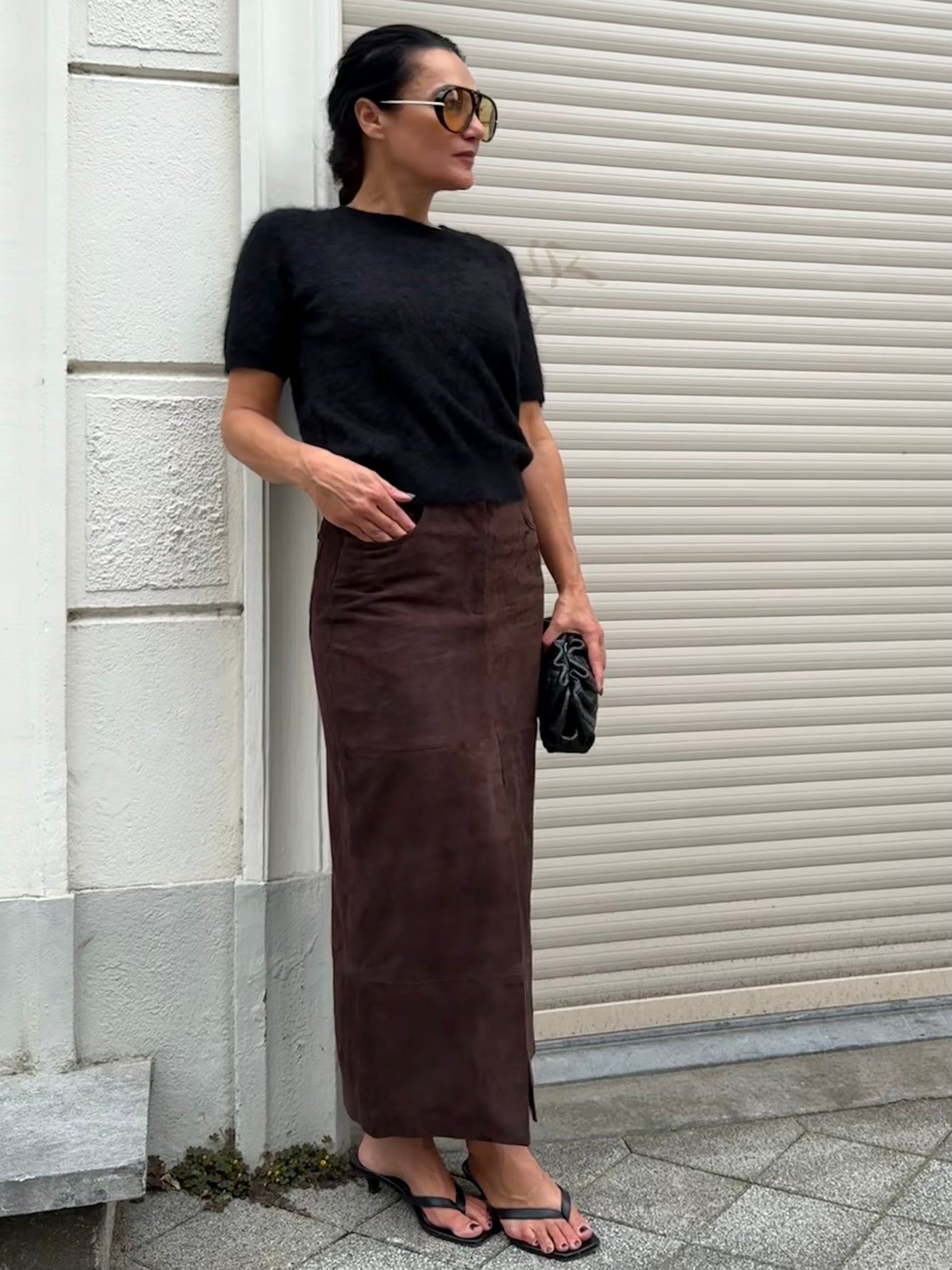 Ibana Sanja Suede Rok Coffe Bean
