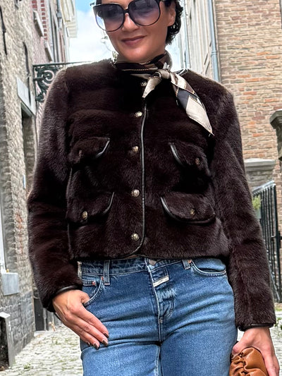 Kooples Trend vest/jas Bruin