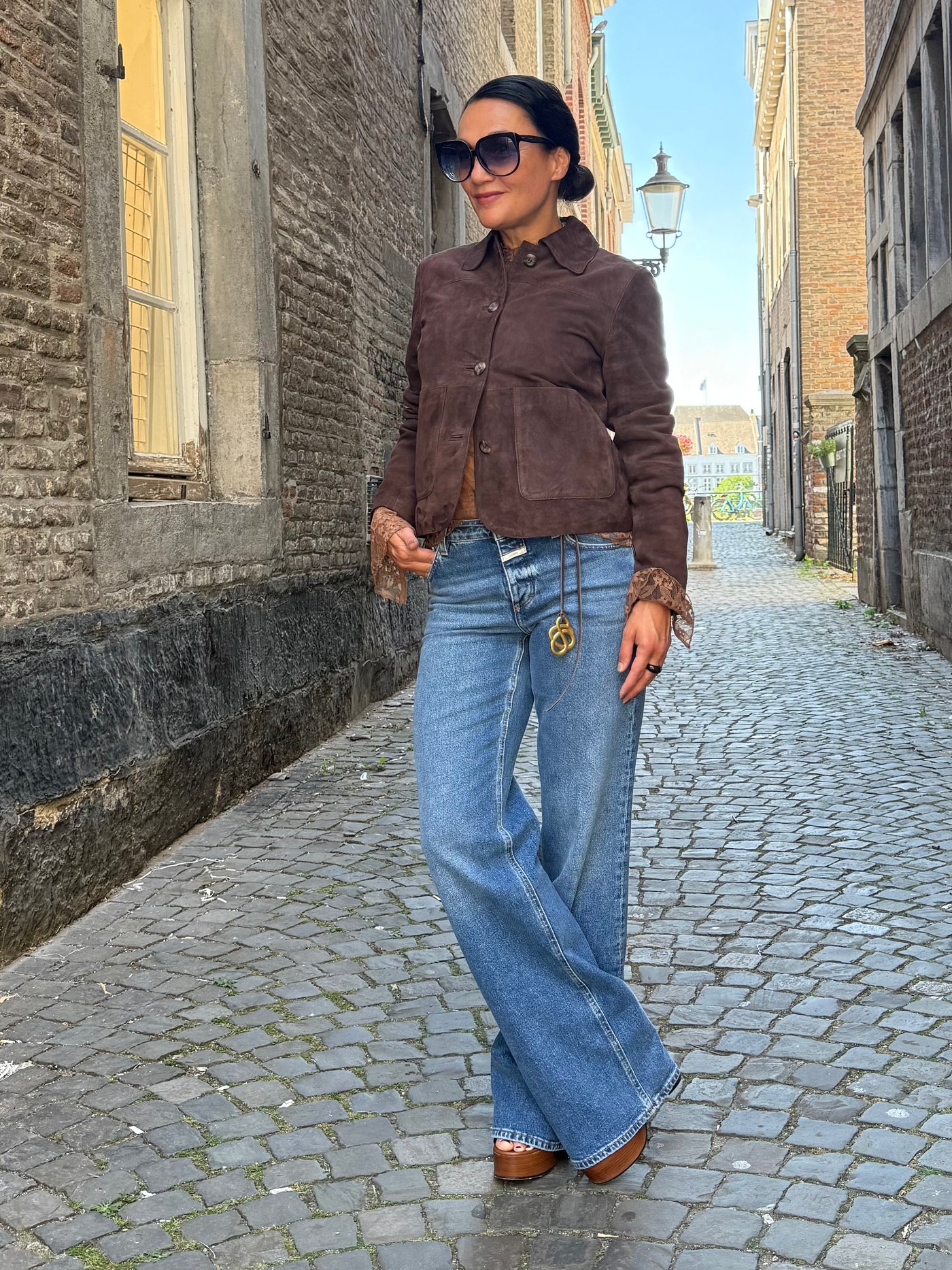 Ibana Junia Suede Jas Coffee Bean