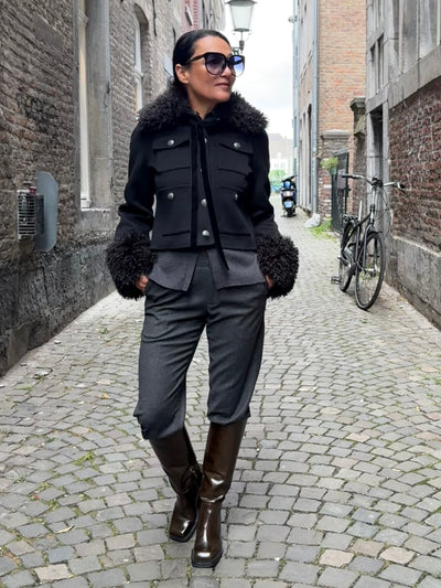 Kooples jas  Double face Zwart jas