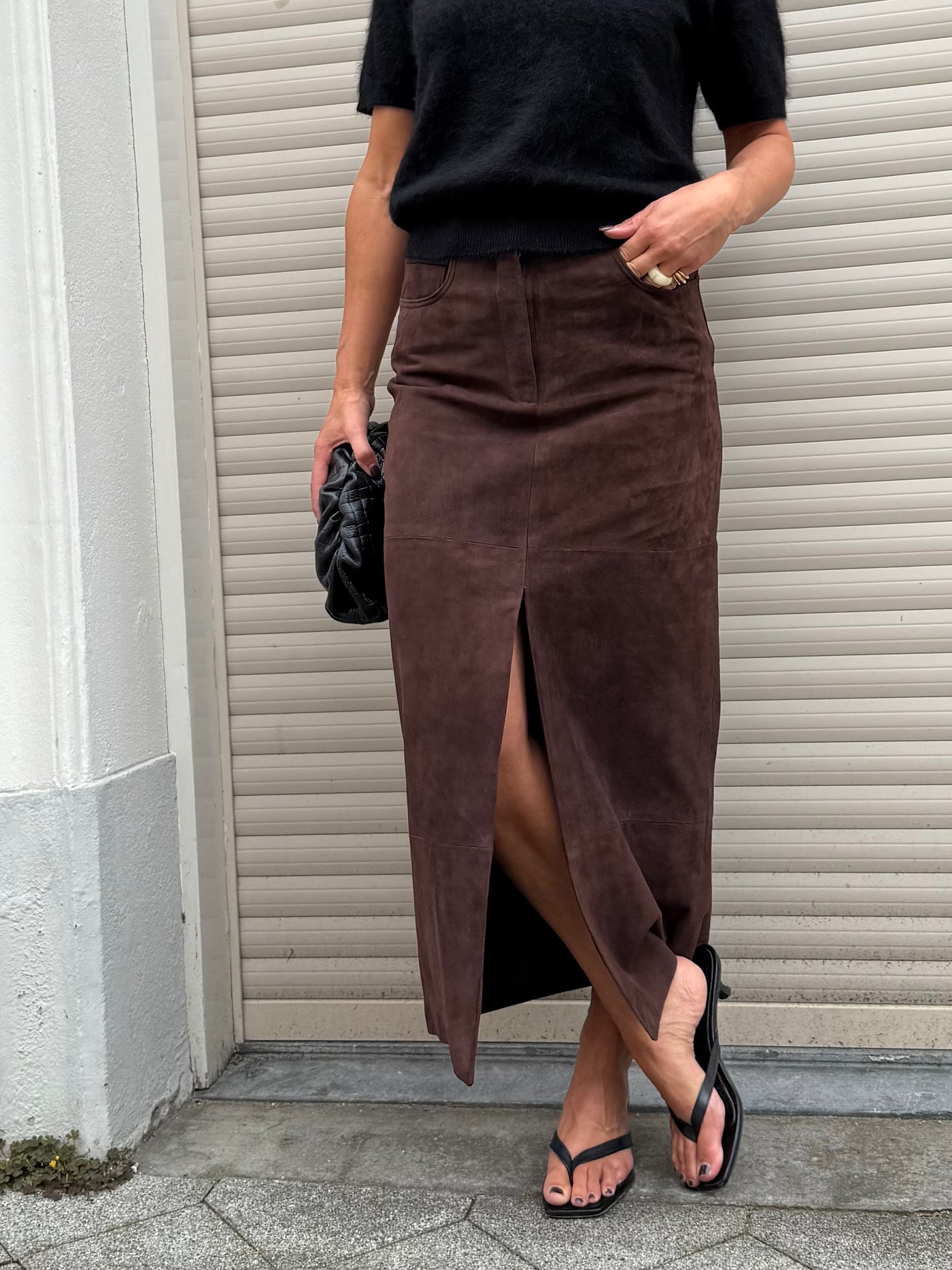 Ibana Sanja Suede Rok Coffe Bean