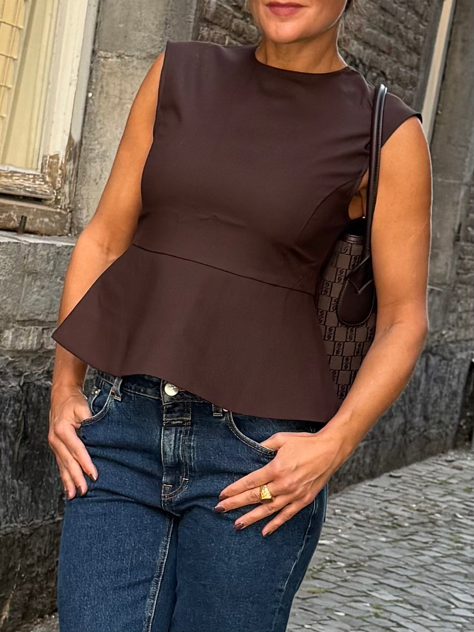 Gestuz GZPaula Peplum top Bruin