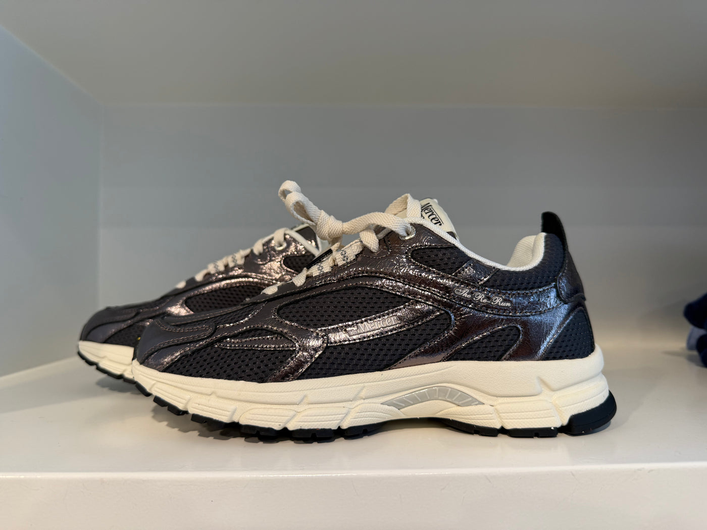 Mercer The Re-Run Cracked Sneaker Antracite
