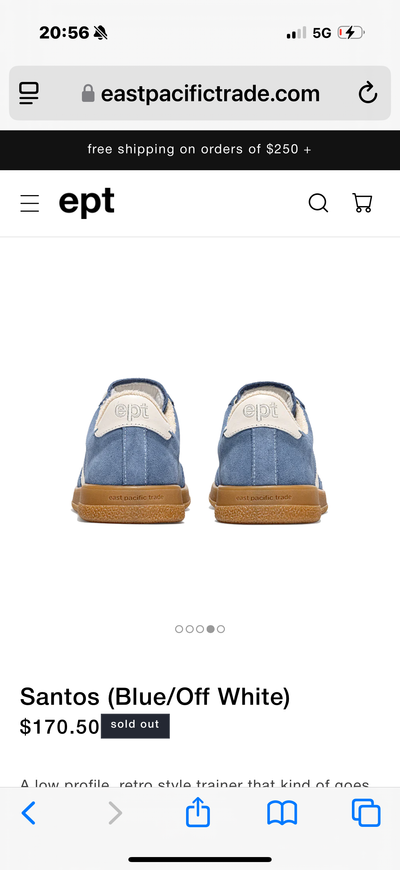 EPT Santos Blue/off white