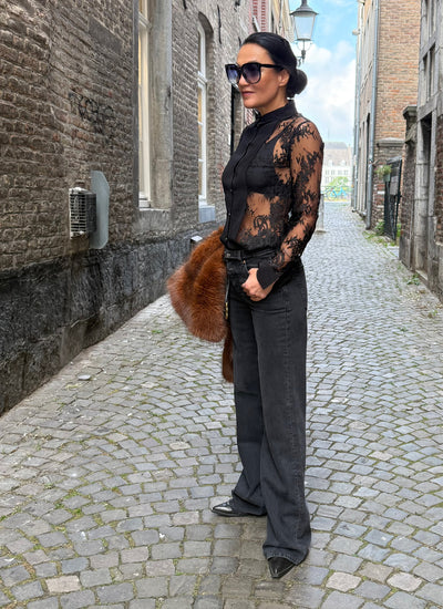 Kooples Blouse Lace Zwart