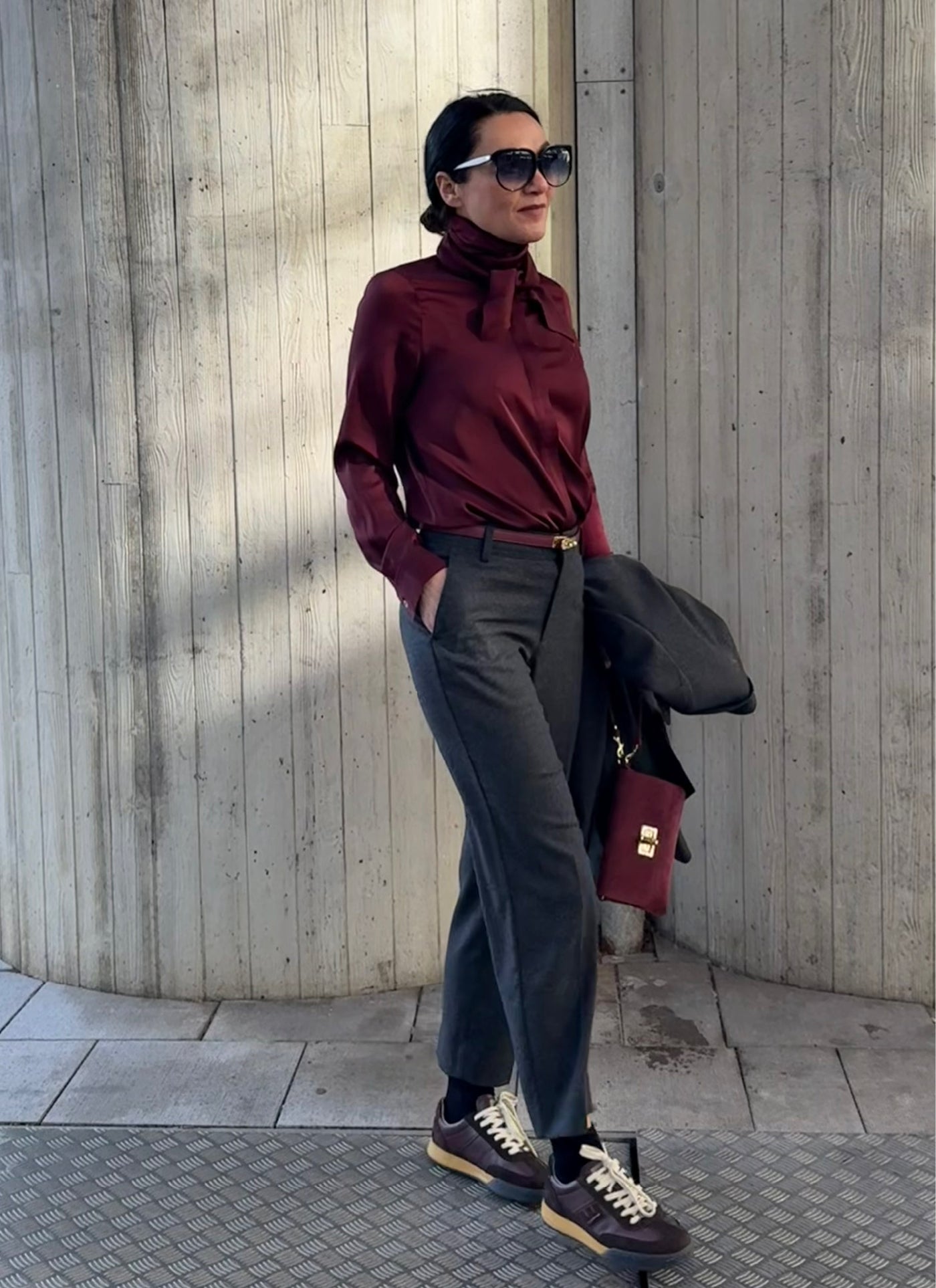 Ahlvar Gallery Miki Blouse Burgundy