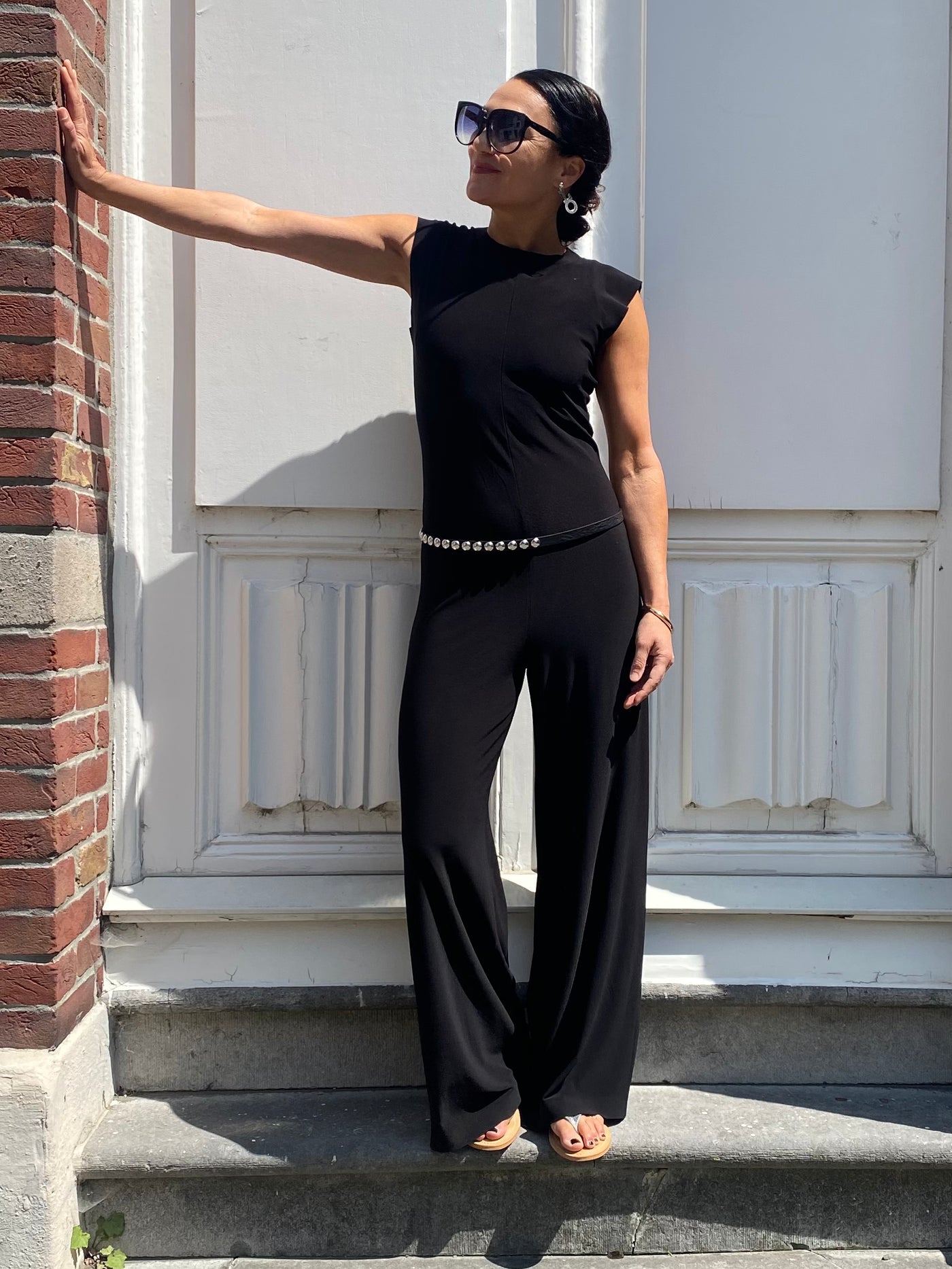 Norma Kamali Sleeveless Jumpsuit Zwart