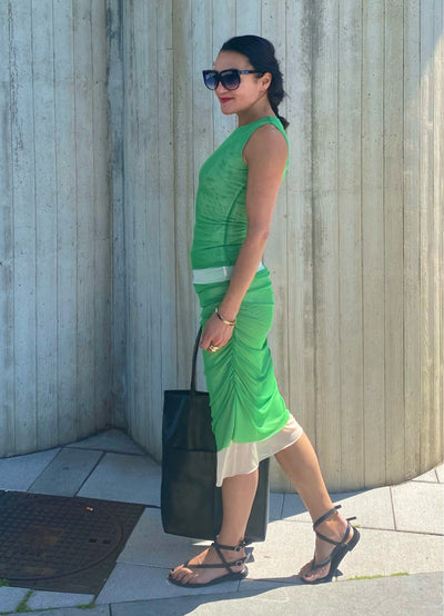 Day Birger et Mikkelsen Eileen Top  mesh Sollid Green