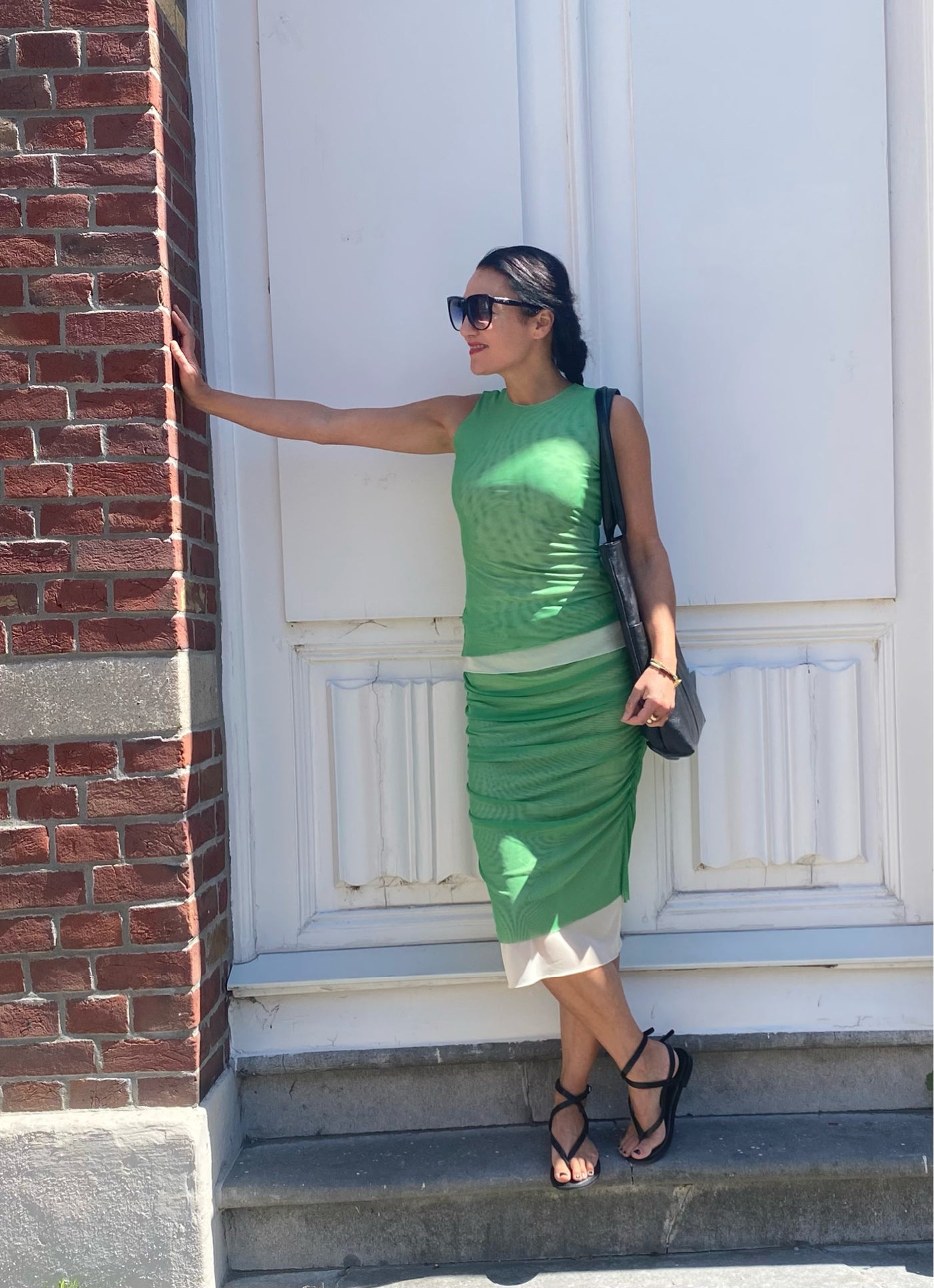 Day Birger et Mikkelsen Eileen Top  mesh Sollid Green