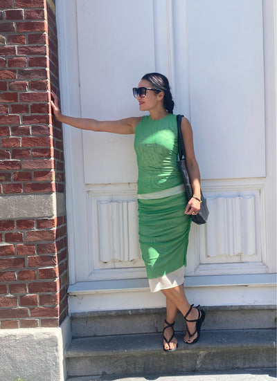 Day Birger et Mikkelsen Eileen Top  mesh Sollid Green