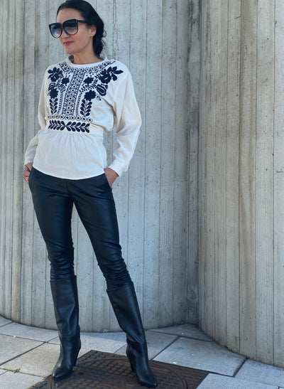 Antik Batik Tani Blouse Cream